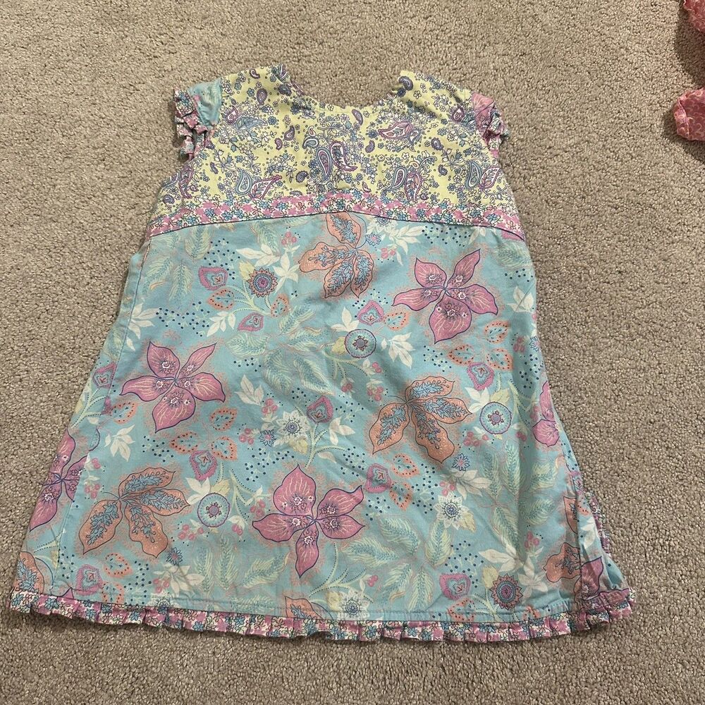 HANNA ANDERSSON INFANT toddler DRESS 80 18-24 mo floral paisley back buttons